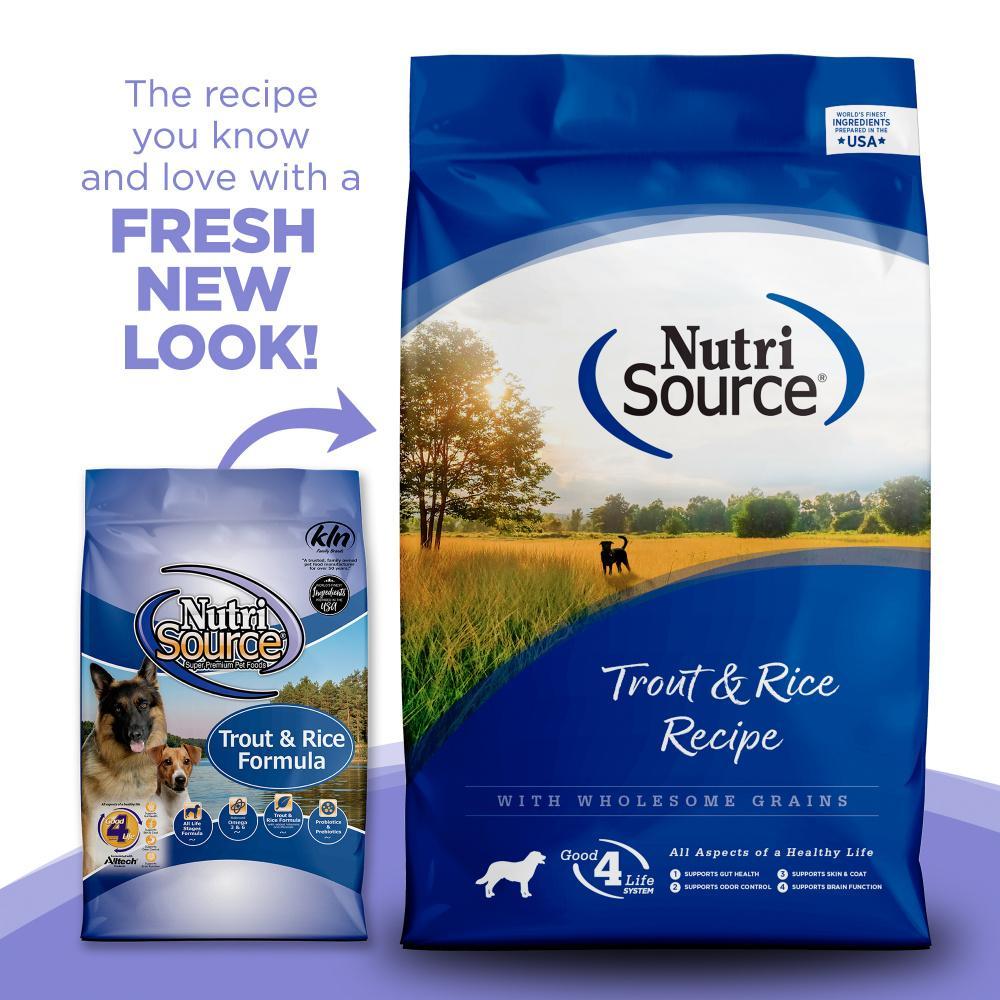 NutriSource Trout Brown Rice Recipe Dry Dog Food Newport, MI