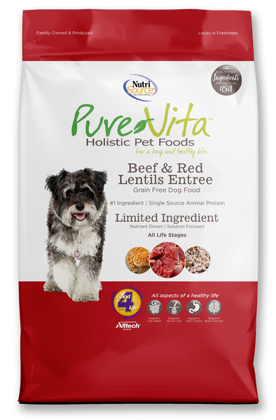 Nutrisource Purevita Beef Red Lentils Entree Dog Food Newport MI Flat Rock MI Monroe MI Lambertville MI Masserants Feed and Grain