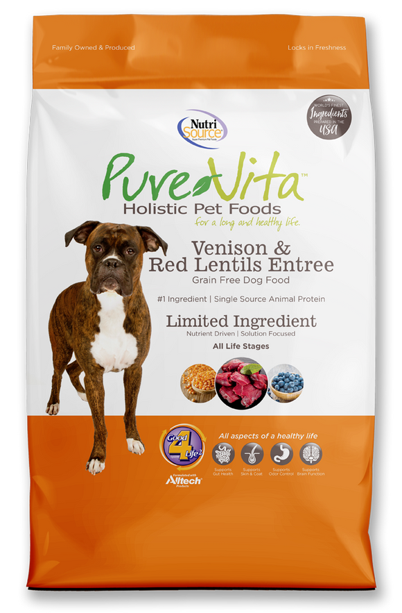 Nutrisource Purevita Venison & Red Lentils Entrée Dog Food